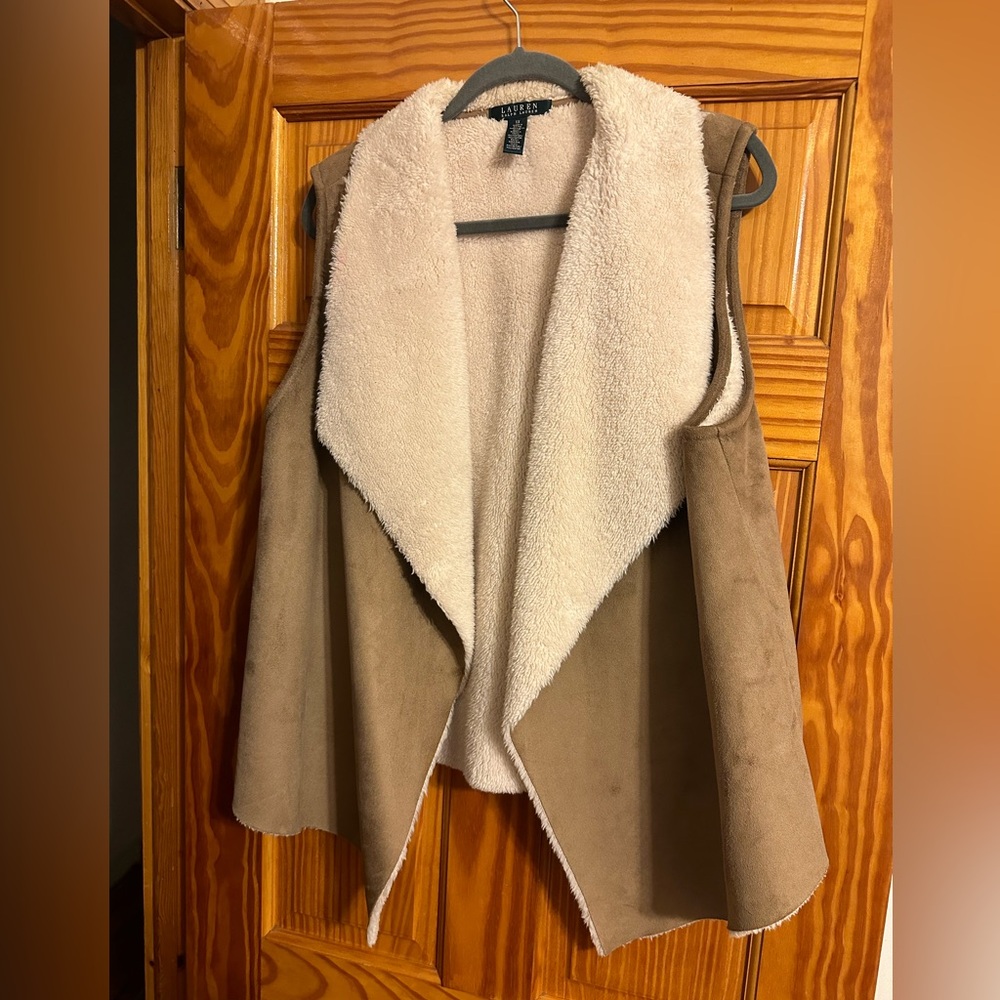 Gently used faux suede vest